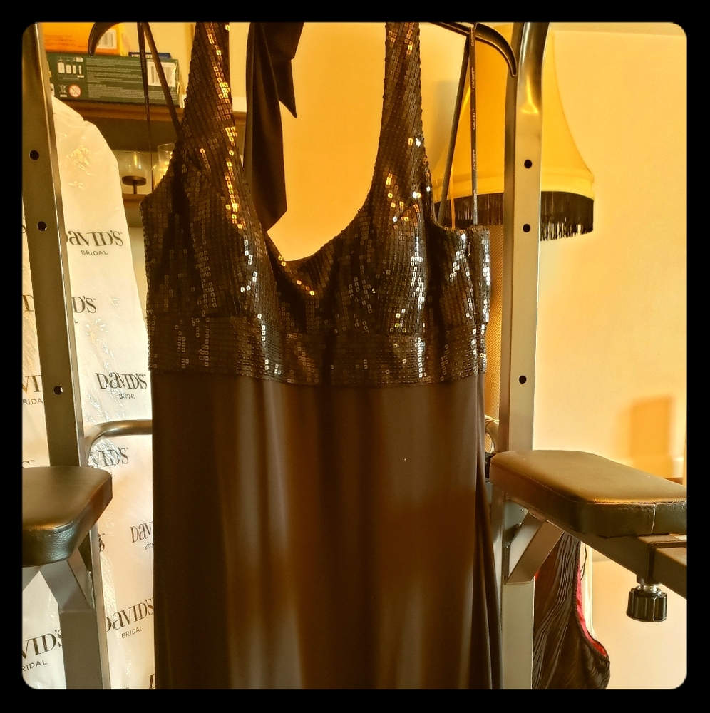 Cachet Black and Sequince Cocktail Dress
